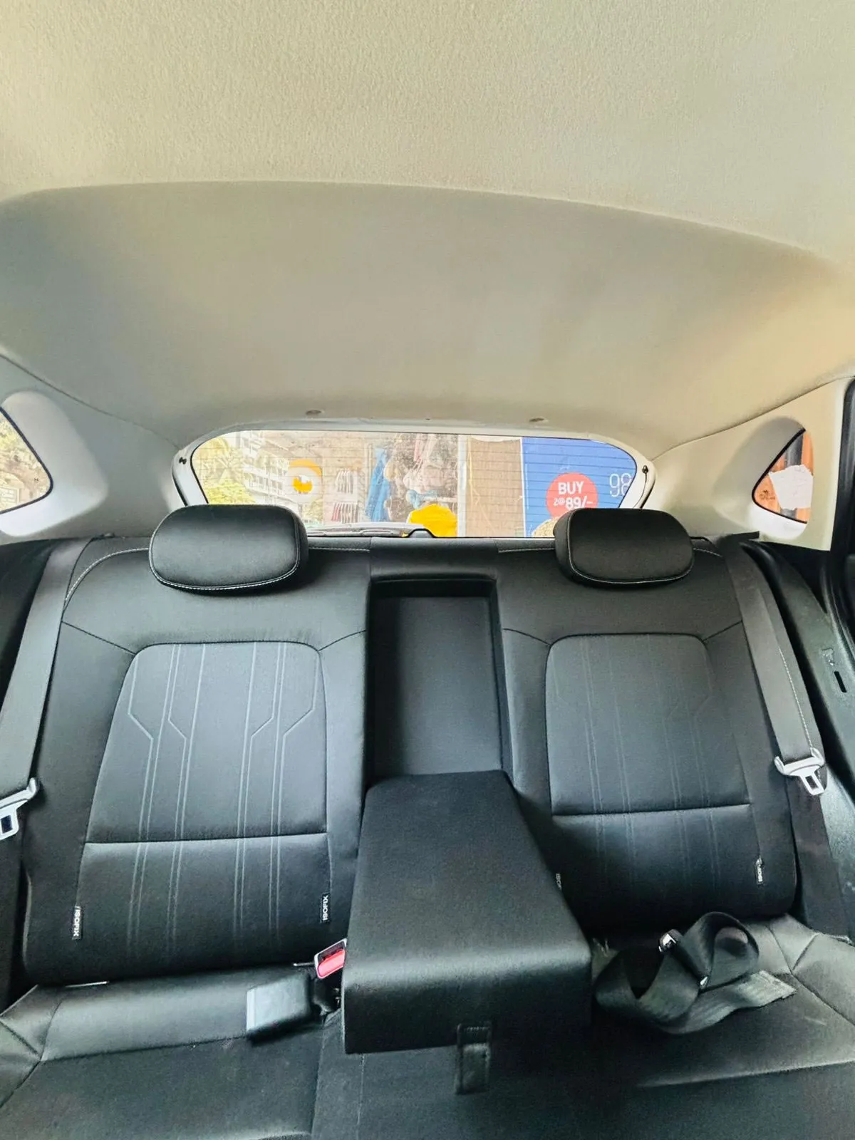 Back view of the Hyundai i20, a popular hatchback rental car in Goa.