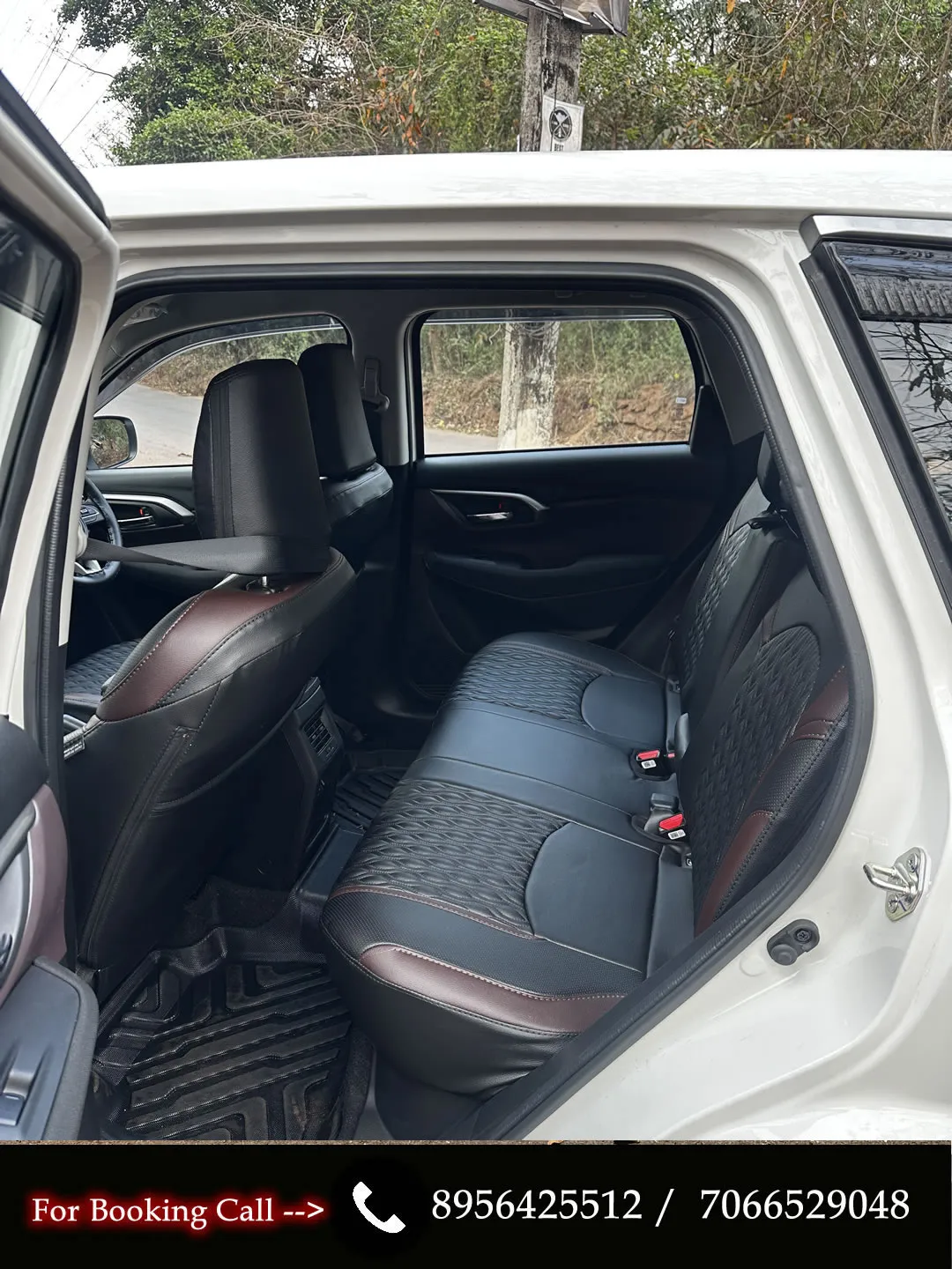 Interior view of the Maruti Grand Vitara, highlighting the spacious cabin for car rentals in Goa.